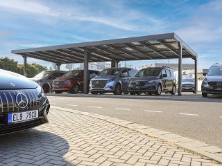 Installation von Carport Solar für Mercedes