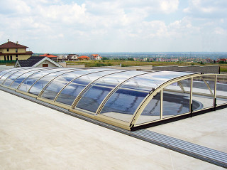 Popular woodlike imitation on pool cover ELEGANT