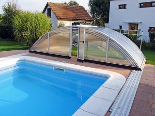 Opened pool enclosure AZURE