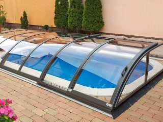 Pool enclosure AZURE Flat Compact