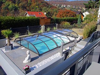 Pool enclosure AZURE Flat Compact