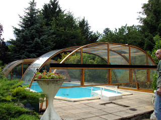 Swimming pool enclosure TROPEA NEO - anthracite color