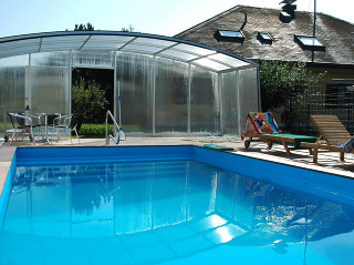 Swimming pool cover VENEZIA - anthracite color