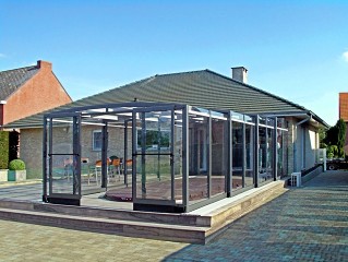 Pool enclosure Vision in athracite color