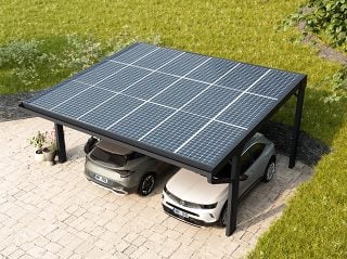 Carport Solar Double XL pas seulement pour votre voiture