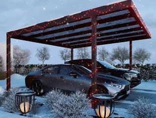 CARPORT schützt Ihr Auto auch im Winter