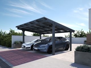Carport Solar Solid - Double
