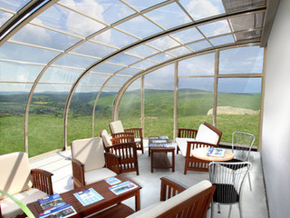 Vetrata panoramica sul terrazzo