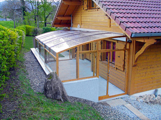 Veranda in alluminio bianco