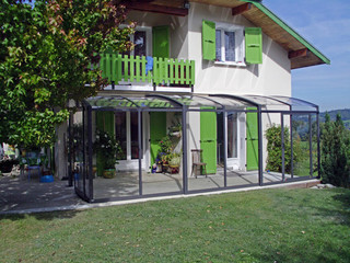 Veranda in alluminio bianco