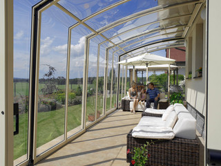 Veranda in alluminio bianco