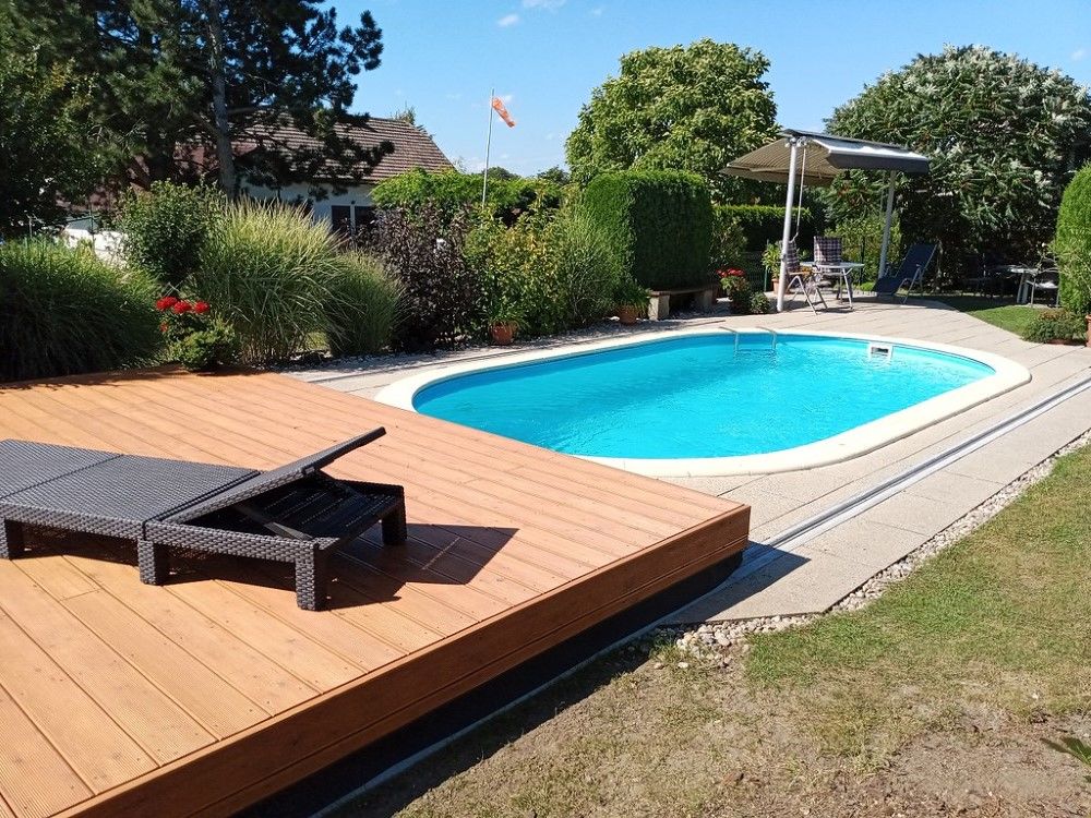 Open walkable Pool Deck cover