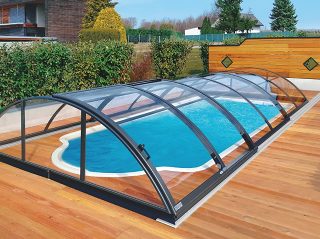 Medium height pool enclosure AZURE Compact