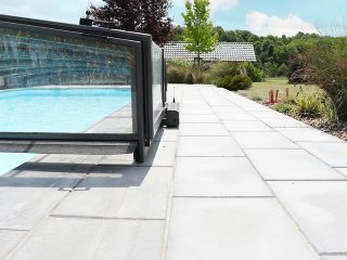 Detailed view of the Viva Prime pool enclosure
