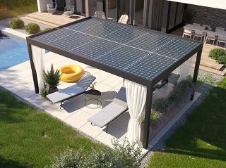 Pergola Solar with 10 solar panels