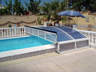 Retractable swimming pool enclosure IMPERIA NEO light