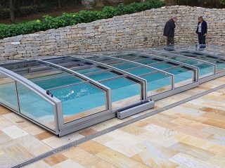 Pool enclosure Viva Prime in silver color