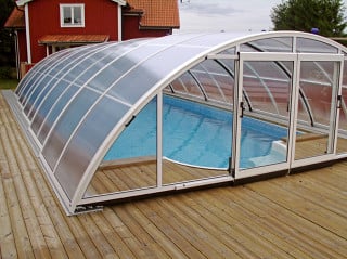 Swimming pool enclosure UNIVERSE NEO with light frames
