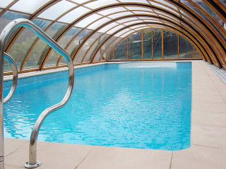 Luxury woodlike imitation used on pool cover UNIVERSE
