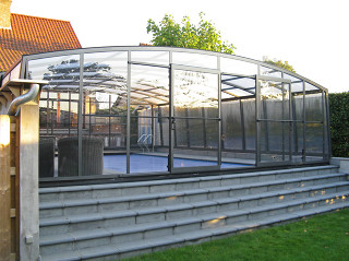 Pool enclosure Venezia - retractable pool cover 04