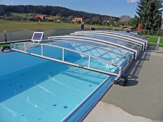Inground pool cover VIVA protects your pool from debris