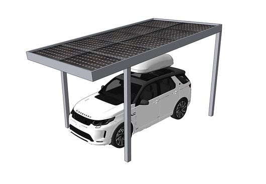 3d model carport solar single