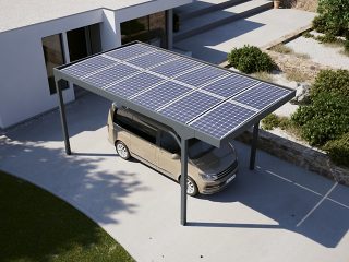 Carport Camper Solar se 12 panely