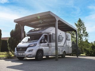 Carport Camper Solar nabízíme v antracitové barvě