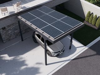 Carport Ready for Solar - osazený panely