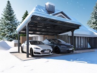 Carport Solar ochrání vaše auto před sněhem