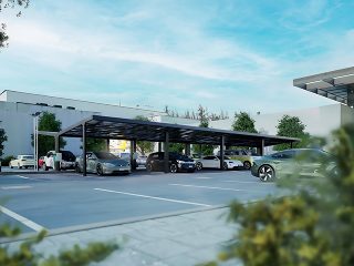 Carport Solar pro hromadné parkování