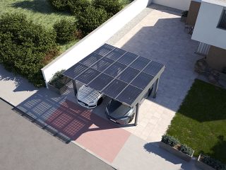 Carport Solar Solid - double