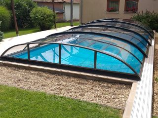 Typové zastřešení bazénu Azure Flat Compact Typ 5