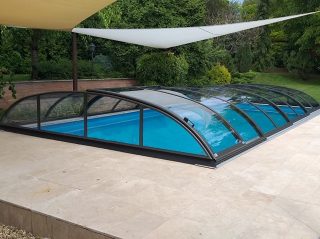 Typové zastřešení bazénu Azure Flat Compact Typ 6