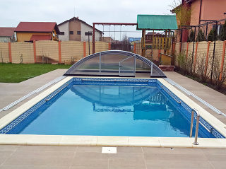 Opened pool enclosure AZURE