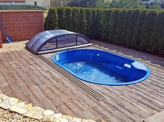 Opened pool enclosure AZURE Flat