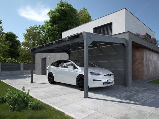 Carport Solar Solid in Anthrazitfarbe