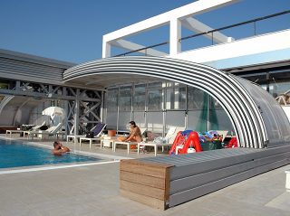 Spezifische Poolüberdachung für öffenliche schwimmbad in Tschehien