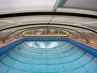 Swimming pool cover ELEGANT in the summer time