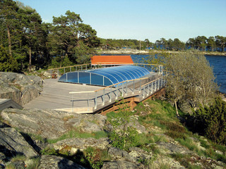 Rertractable pool enclosure Elegant NEO 05