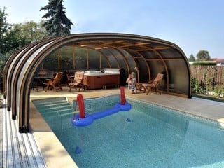Swimming pool enclosure LAGUNA - blue filling