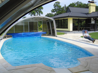 Pool enclosure RAVENA with no front wall