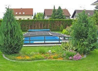 Swimming pool enclosure VIVA will not break whole impression of your garden