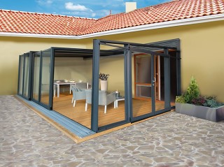 The most exclusive patio enclosure Corso Glass - anthracite finish