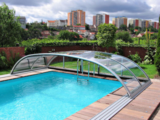 Copertura piscina bassa per piscina settore più alto