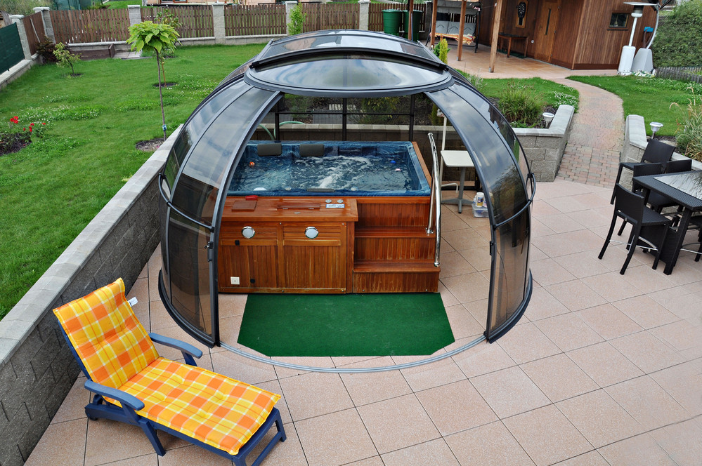 Hot tub enclosure Oasis galleries - retractable hot tub enclosure | SPA ...