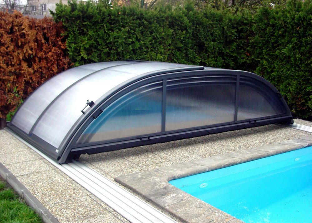 Pool enclosure Elegant NEO - retractable pool cover | SPA International ...
