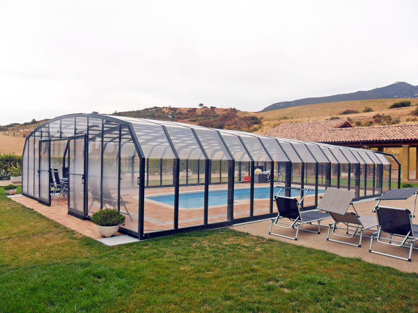 Pool enclosure Oceanic High - retractable pool cover | SPA ...