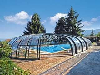 Retractable pool enclosure for public swimming pool 13