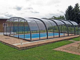 Retractable pool enclosure LAGUNA - high